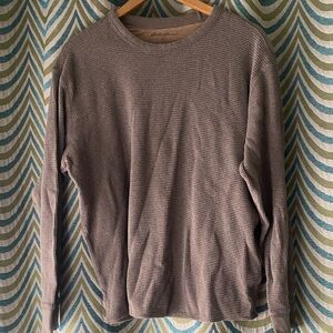 Eddie Bauer Men's Taupe Thermal Shirt XL